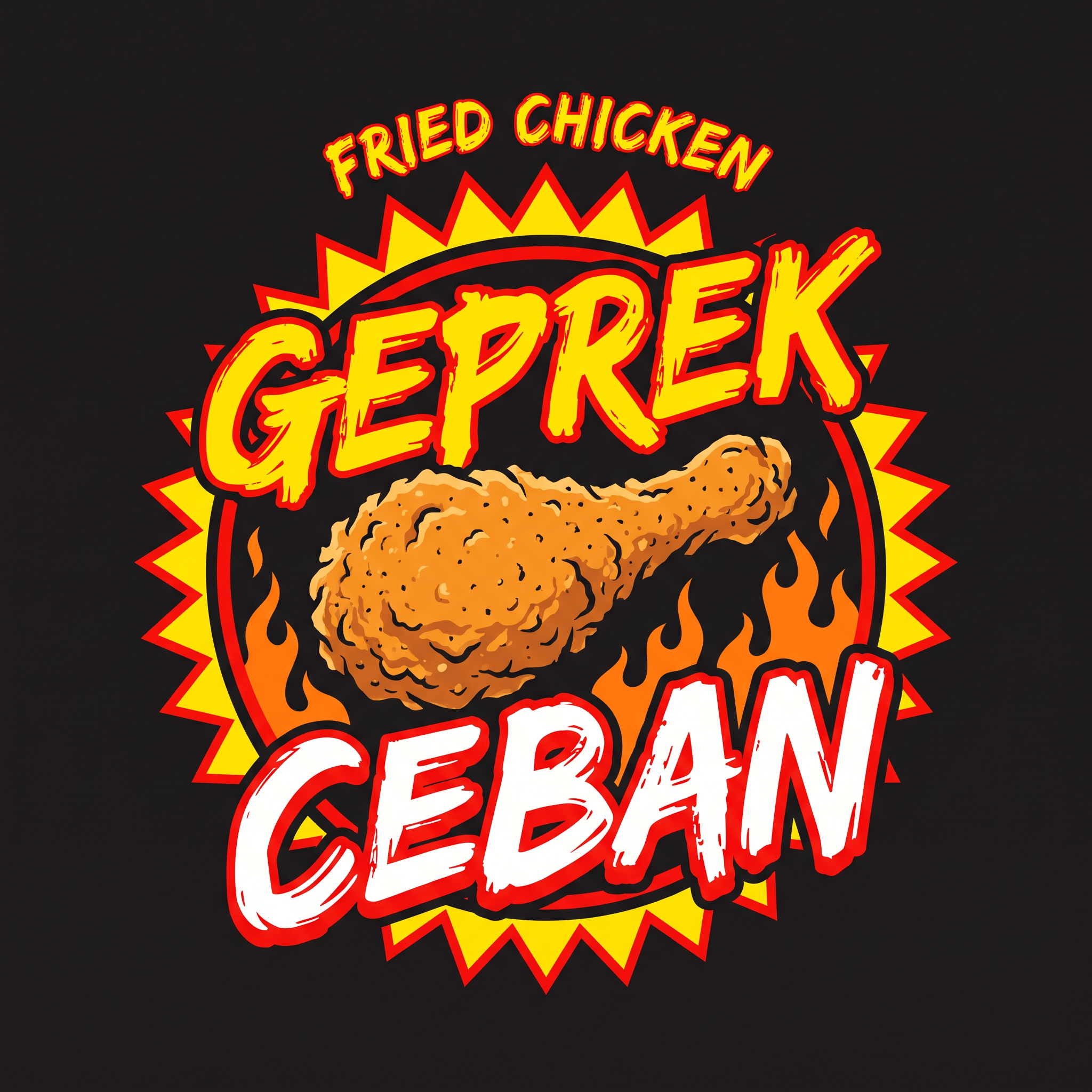 Logo Fried Chicken Geprek Ceban